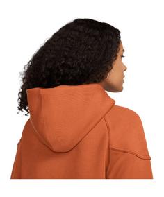 Rückansicht von Nike Tech Fleece Kapuzenjacke Damen Sweatjacke Damen orange