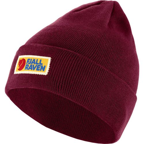 Rückansicht von FJÄLLRÄVEN Vardag Classic Beanie Skimütze Bordeaux