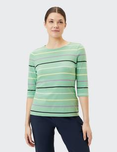 Rückansicht von JOY sportswear VIOLETTA T-Shirt Damen malachite stripes