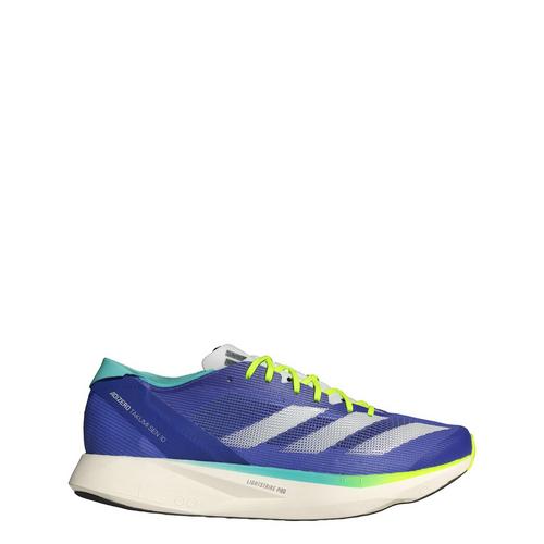 Rückansicht von adidas Adizero Takumi Sen 10 Laufschuh Laufschuhe Herren Cobalt Blue / Zero Metalic / Lucid Lemon