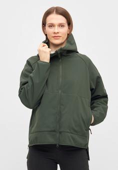 Rückansicht von Derbe Peutby Softshelljacke Damen Deep Forest/Hedge Green