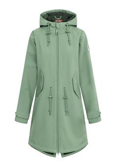 Derbe Island Friese Softshelljacke Damen Hedge Green/Deep Forest