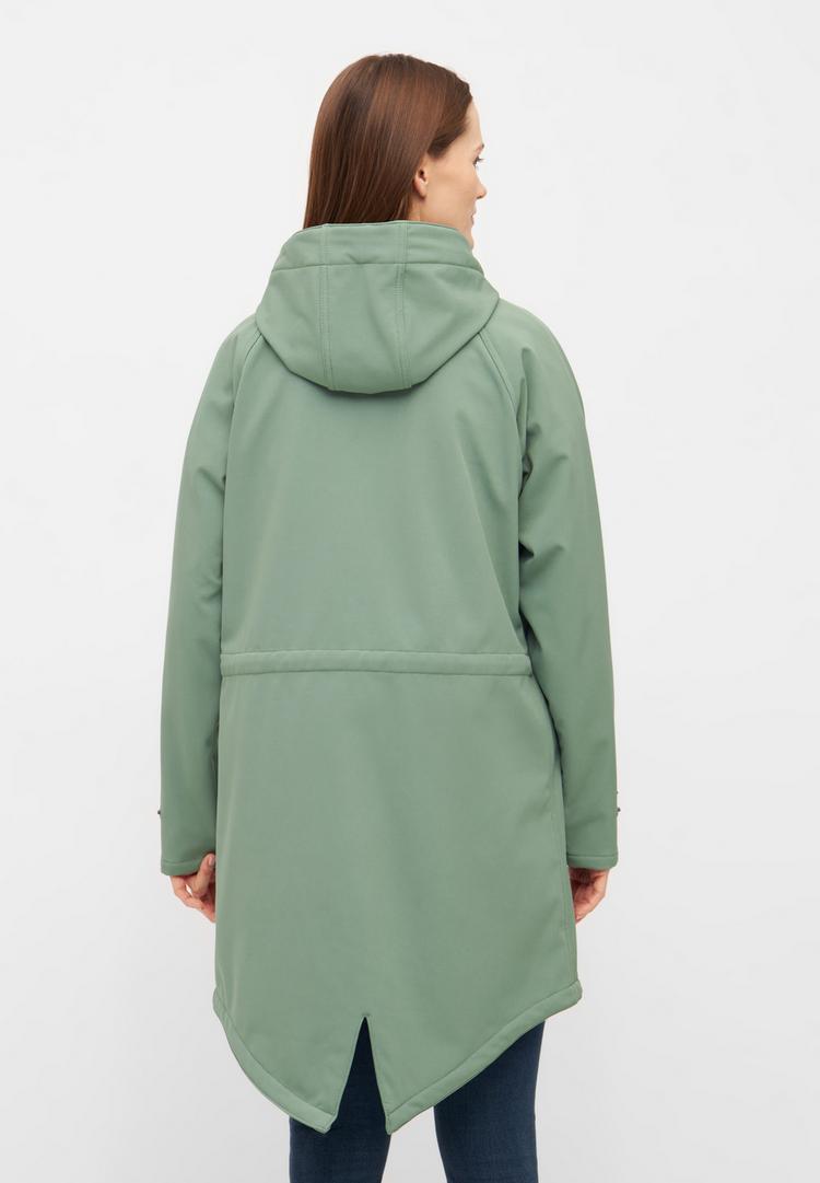 Derbe Derbe Island Friese Softshelljacke Damen - Hedge Green/Deep Forest - 2 | SportScheck