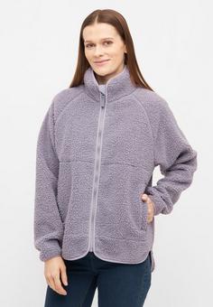 Rückansicht von Derbe Kuschelby Fleecejacke Damen Lavender Gray