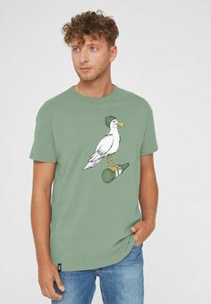 Rückansicht von Derbe Sturmmöwe T-Shirt Herren hedge green