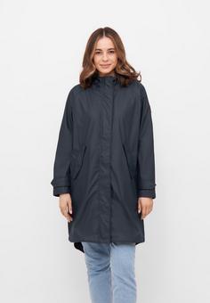 Rückansicht von Derbe Traveby_plain Regenmantel Damen navy