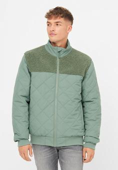 Rückansicht von Derbe Quiltholm Fleecejacke Herren hedge green