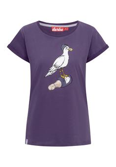 Derbe Sturmmöwin T-Shirt Damen Purple Plumeria