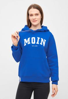 Rückansicht von Derbe Moin Hoodie Damen Princess Blue