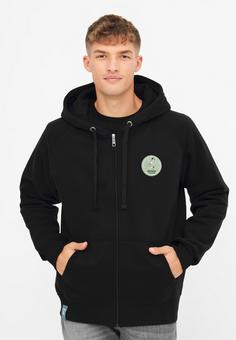 Rückansicht von Derbe Sturmmöwe Sweatjacke Herren jet black