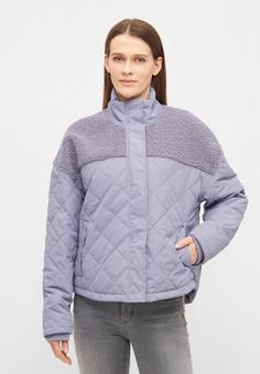 Rückansicht von Derbe Quiltholm Fleecejacke Damen Lavender Gray