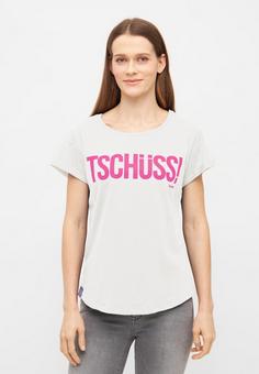 Rückansicht von Derbe Tschüss T-Shirt Damen off-white