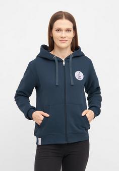 Rückansicht von Derbe Sturmmöwin Sweatjacke Damen navy