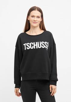 Rückansicht von Derbe Tschüss Sweatshirt Damen jet black