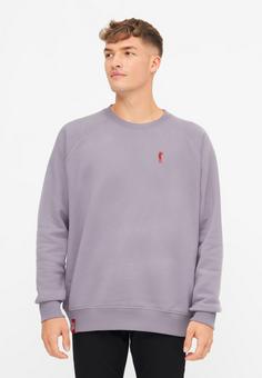 Rückansicht von Derbe Basic Kippes Sweatshirt Herren Lavender Gray