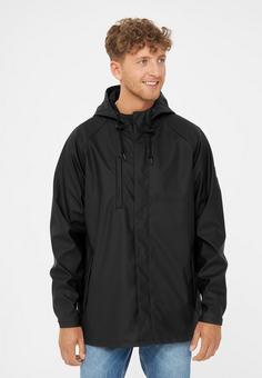 Rückansicht von Derbe Passby Plain Regenjacke Herren jet black