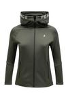 Peak Performance W Rider Zip Hood Fleecejacke Damen - olive