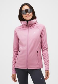 Rückansicht von Peak Performance Fleecejacke Damen altrosa