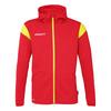 Uhlsport Squad 27 Track Hood Kapuzenjacke - rot/limonengelb
