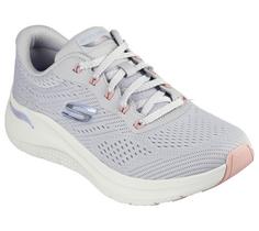 Skechers ARCH FIT 2.0 BIG LEAGUE Sneaker Damen Hellgrau / Pastelllila / Koralle