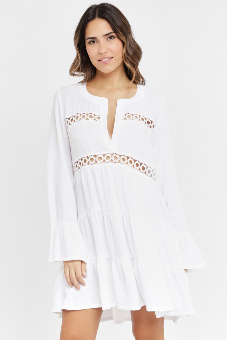 Lascana Lascana Longbluse Langarmbluse Damen - offwhite - 5 | SportScheck