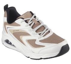 Skechers TRES-AIR UNO STREET FL-AIR Sneaker Damen Weiß / Braun / Silber