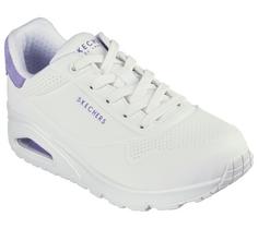 Skechers UNO POP BACK Sneaker Damen Weiß / Lila