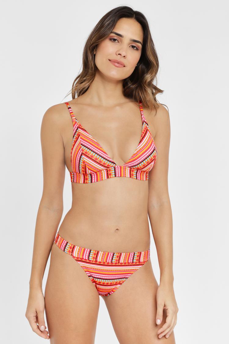 Lascana Lascana Triangel-Bikini Bikini Set Damen - orange-gestreift - 4 | SportScheck