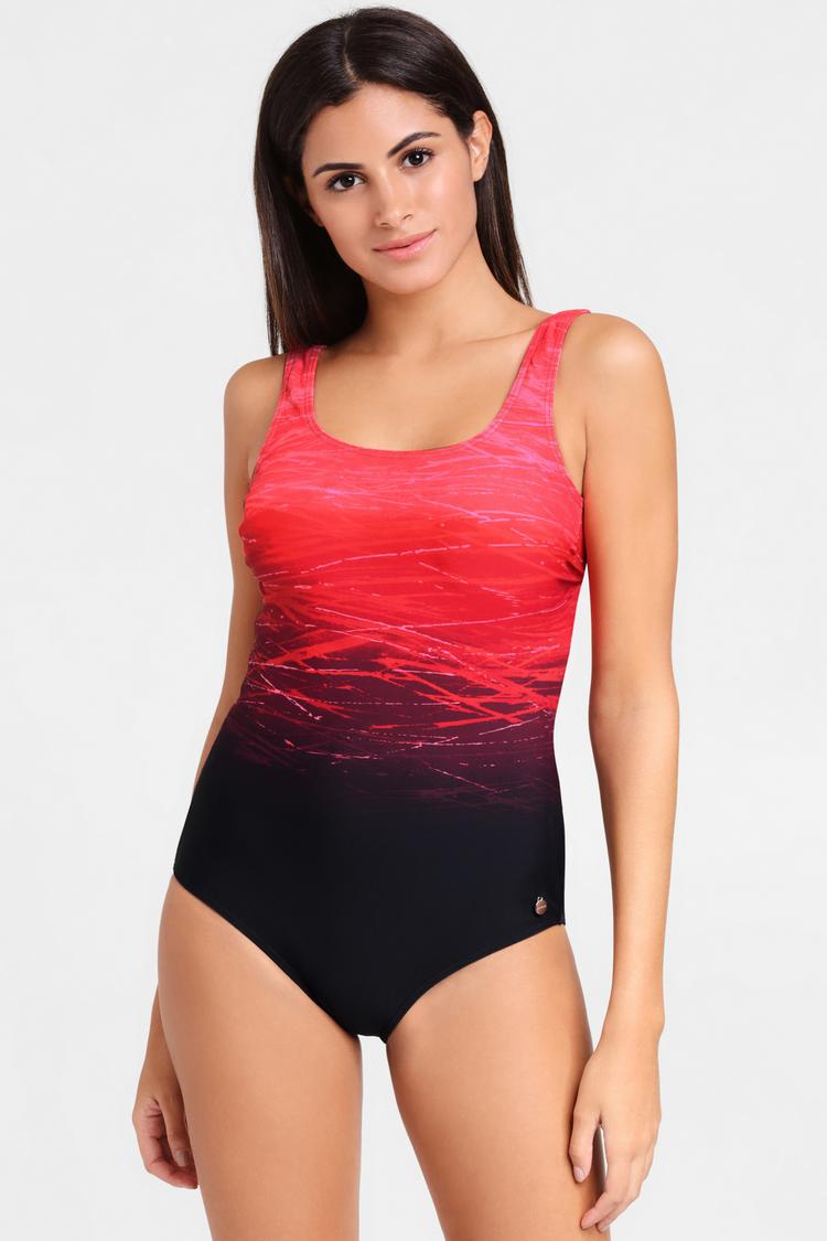 Lascana Lascana Badeanzug Badeanzug Damen - rot-bedruckt - 1 | SportScheck