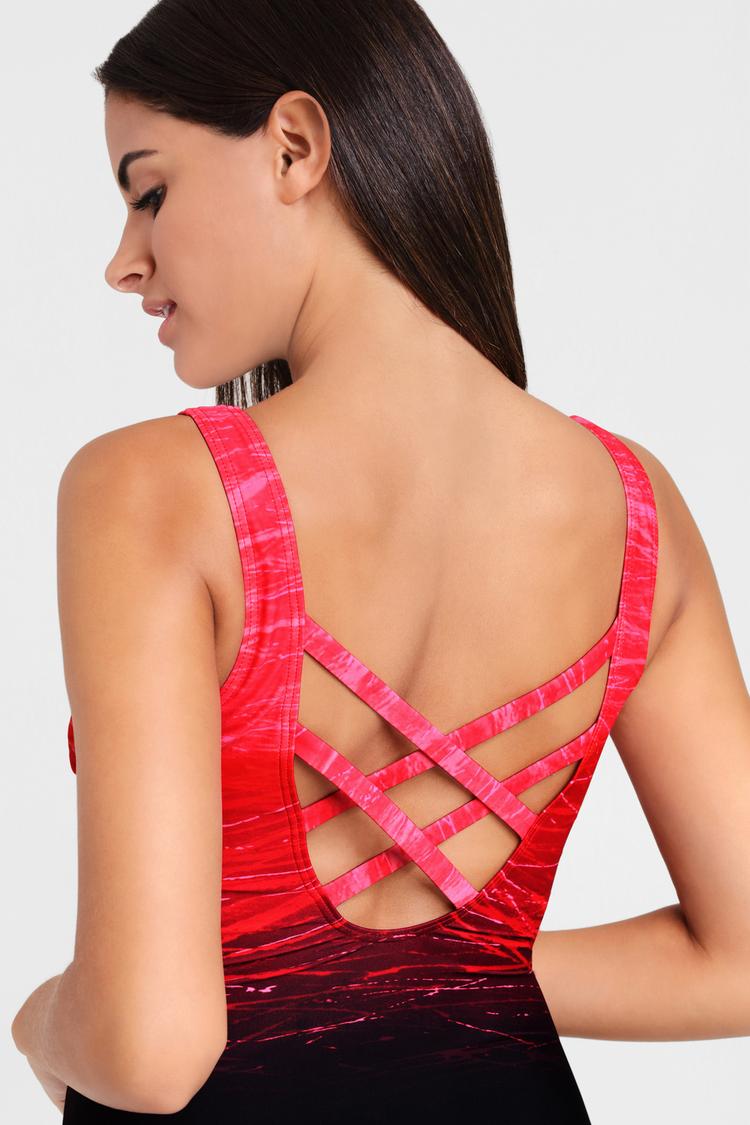 Lascana Lascana Badeanzug Badeanzug Damen - rot-bedruckt - 3 | SportScheck