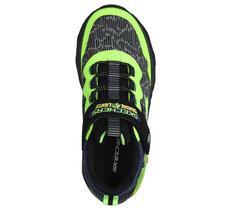 Rückansicht von Skechers CREATURE-LIGHTS Sneaker Kinder Schwarz / Lime