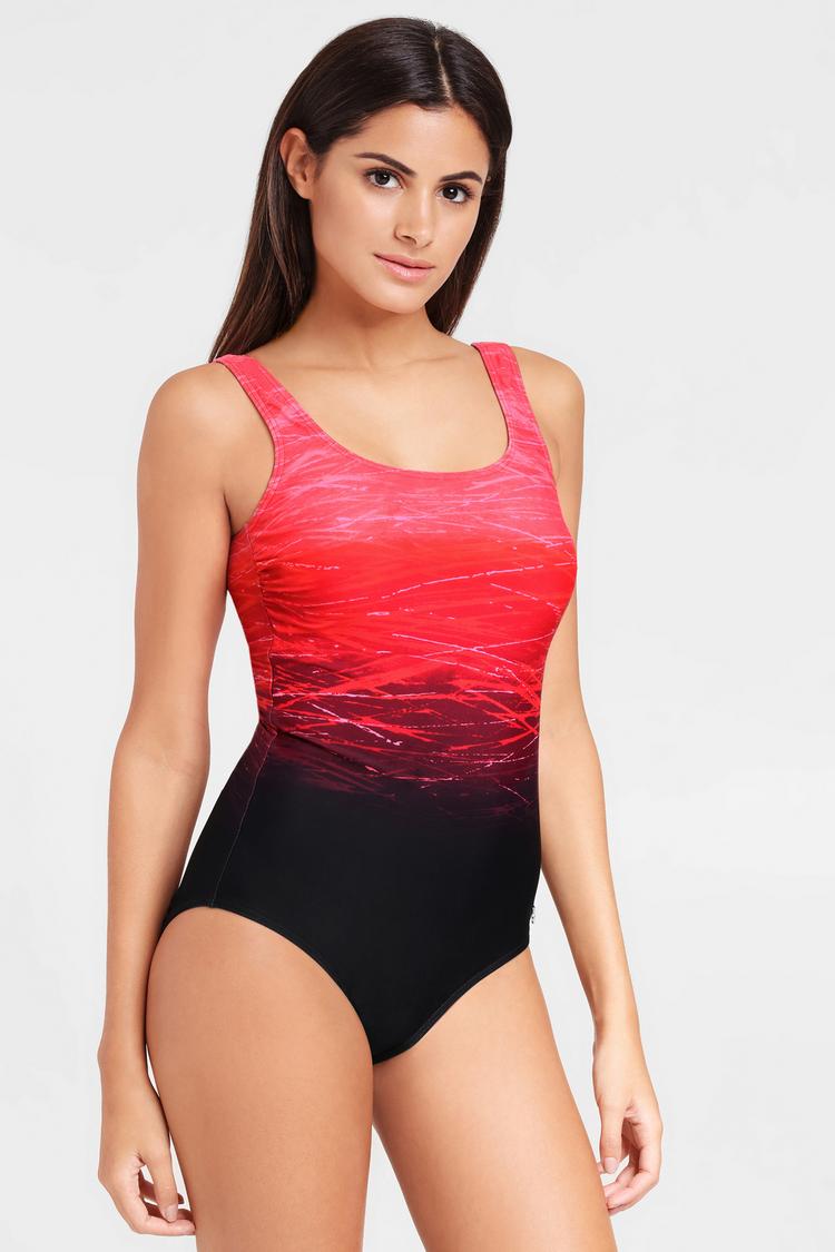 Lascana Lascana Badeanzug Badeanzug Damen - rot-bedruckt - 4 | SportScheck