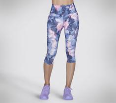 Skechers GOWALK HW SUMMER ROSE CAPRI Leggings Damen Blau / Hellrosa