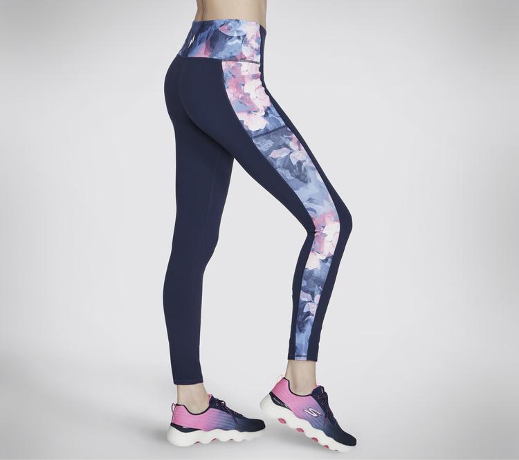 Skechers Skechers GOWALK SUMMER ROSE HW FL LEGGING Leggings Damen - Dunkelblau / Hellrosa - 1 | SportScheck