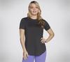 Skechers GODRI SWIFT TUNIC TEE T-Shirt Damen - Schwarz / Dunkelgrau