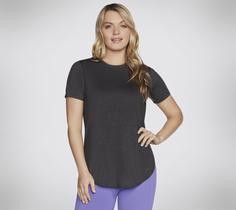 Skechers GODRI SWIFT TUNIC TEE T-Shirt Damen Schwarz / Dunkelgrau