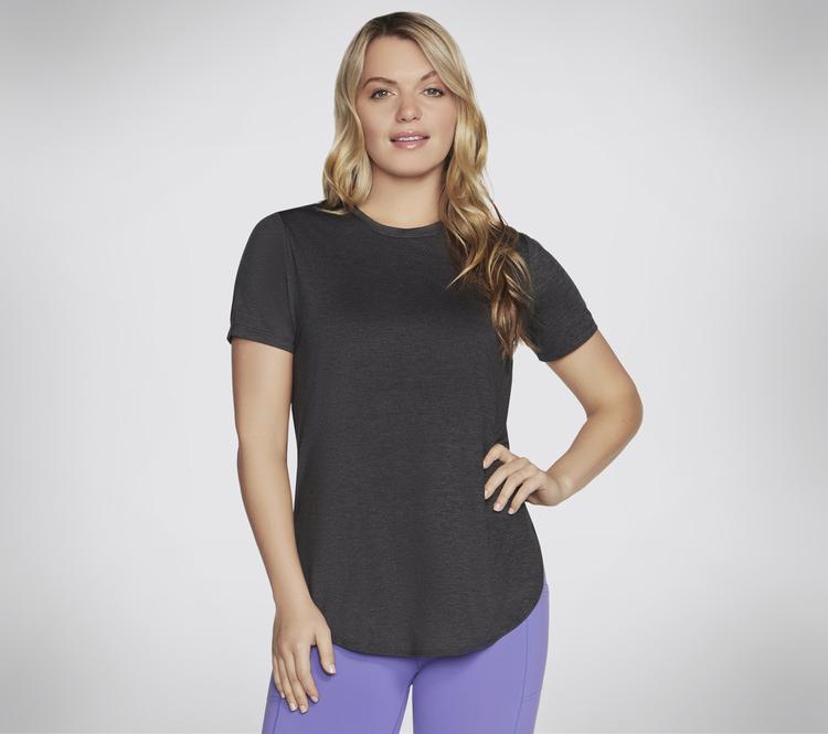 Skechers Skechers GODRI SWIFT TUNIC TEE T-Shirt Damen - Schwarz / Dunkelgrau - 0 | SportScheck