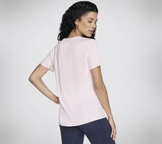 Rückansicht von Skechers GODRI SWIFT TEE T-Shirt Damen Rosa / Weiß