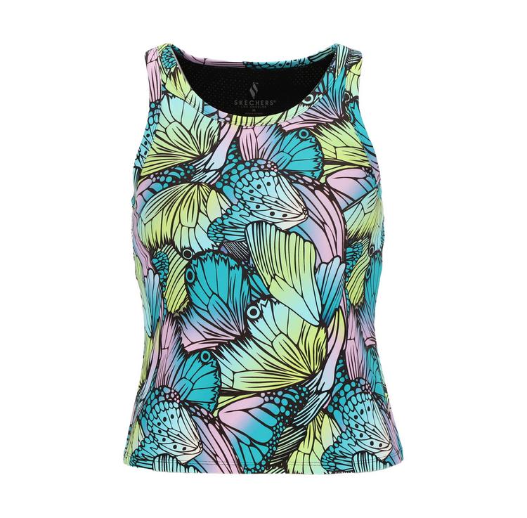 Skechers Skechers GOWALK BUTTERFLY SHADOW SHELF BRA TANK BH Damen - T&uuml;rkis / Lila / Gr&uuml;n - 0 | SportScheck