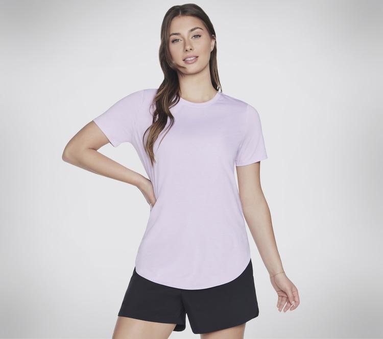 Skechers Skechers GODRI SWIFT TUNIC TEE T-Shirt Damen - Pastelllila / Wei&szlig; - 0 | SportScheck