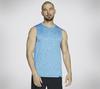 Skechers GODRI CHARGE MUSCLE TANK Tanktop Herren - Blau / Wei&szlig;