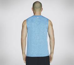 Rückansicht von Skechers GODRI CHARGE MUSCLE TANK Tanktop Herren Blau / Weiß