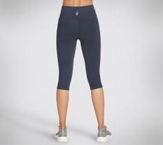 Rückansicht von Skechers GOFLEX HW CAPRI Leggings Damen Dunkelblau