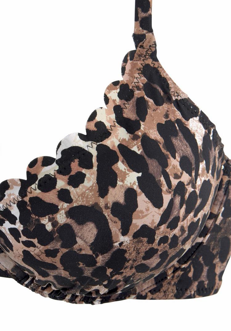 Lascana Lascana B&uuml;gel-Bikini-Top Bikini Oberteil Damen - braun-bedruckt - 2 | SportScheck