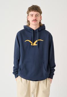 Rückansicht von Cleptomanicx Mowe Hoodie Herren Sky Captain/Golden Yellow