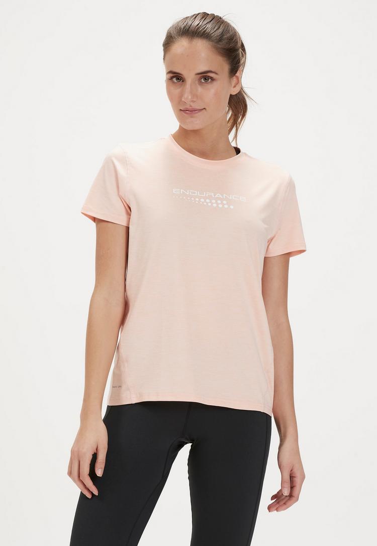 Endurance Endurance WANGE MELANGE Printshirt Damen - 4179 Dusty Peach - 1 | SportScheck