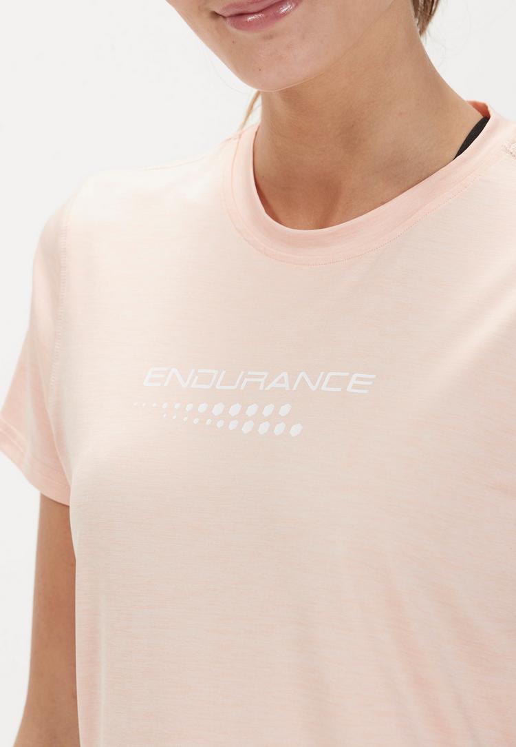 Endurance Endurance WANGE MELANGE Printshirt Damen - 4179 Dusty Peach - 0 | SportScheck
