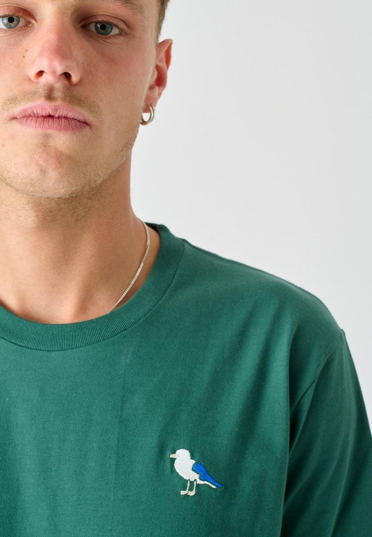 Cleptomanicx Cleptomanicx Embro Gull T-Shirt Herren - Evergreen - 0 | SportScheck
