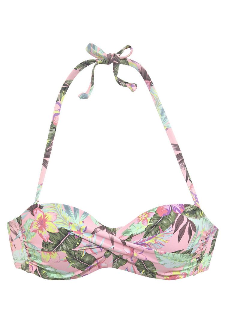 S.OLIVER S.OLIVER B&uuml;gel-Bandeau-Bikini-Top Bikini Oberteil Damen - rose-bedruckt - 2 | SportScheck