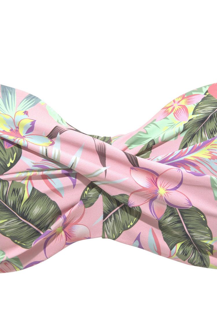 S.OLIVER S.OLIVER B&uuml;gel-Bandeau-Bikini-Top Bikini Oberteil Damen - rose-bedruckt - 3 | SportScheck